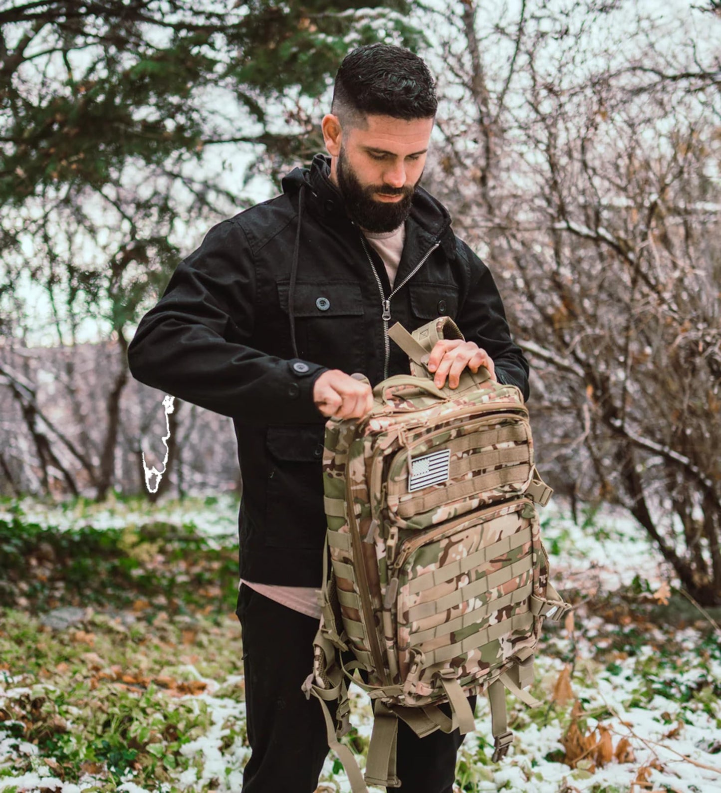 KEEP Conceal Carry Emergency Go Bag, EDC Gear Bag For Everyday Carry, Tactical Backpack for Work, Commuters, Travel, Outdoors, CCW, Tactical Backpack for Professionals, Camo Bugout Rucksack