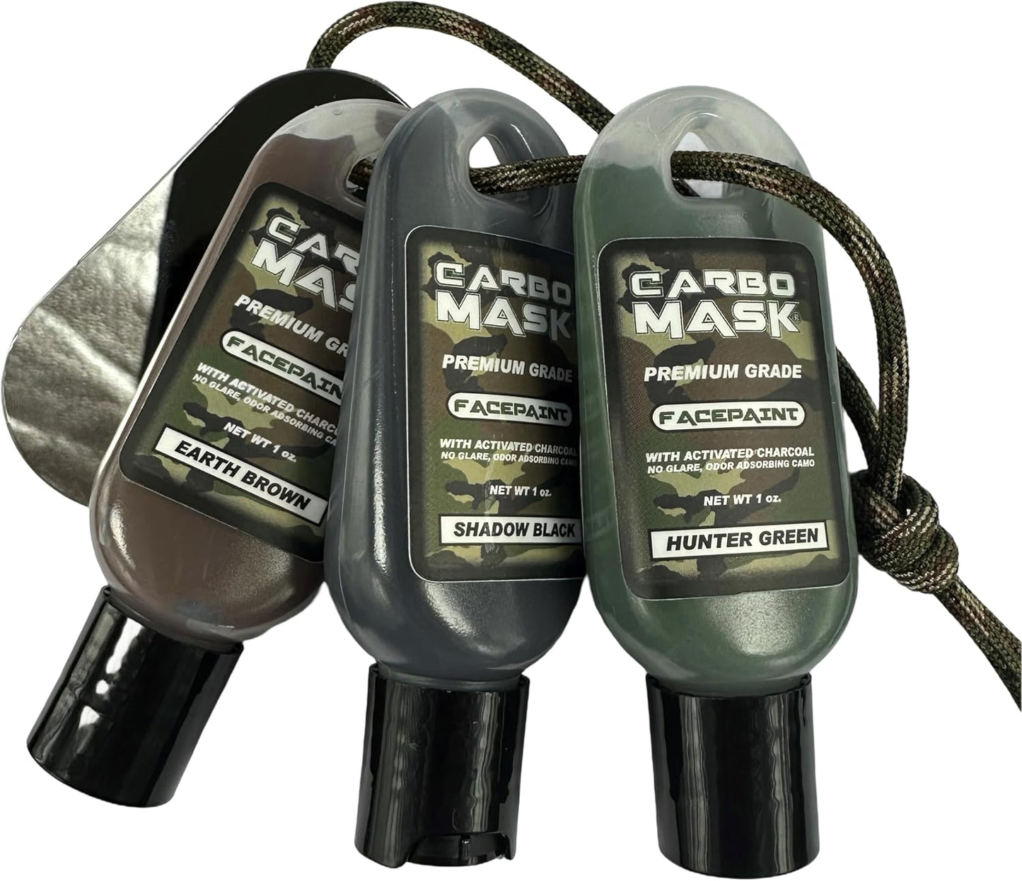 1 oz. Three-Pack Camo Facepaint. No grease. No glare. Easy to remove.