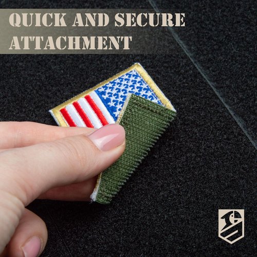Bluyellow Patch Board Set with 3 Tactical Patches, American Flag Patch, Red Skull, Subdued Skull, Versatile Wall for Morale, Military, Army Patches, 23.6x15.7 Inches