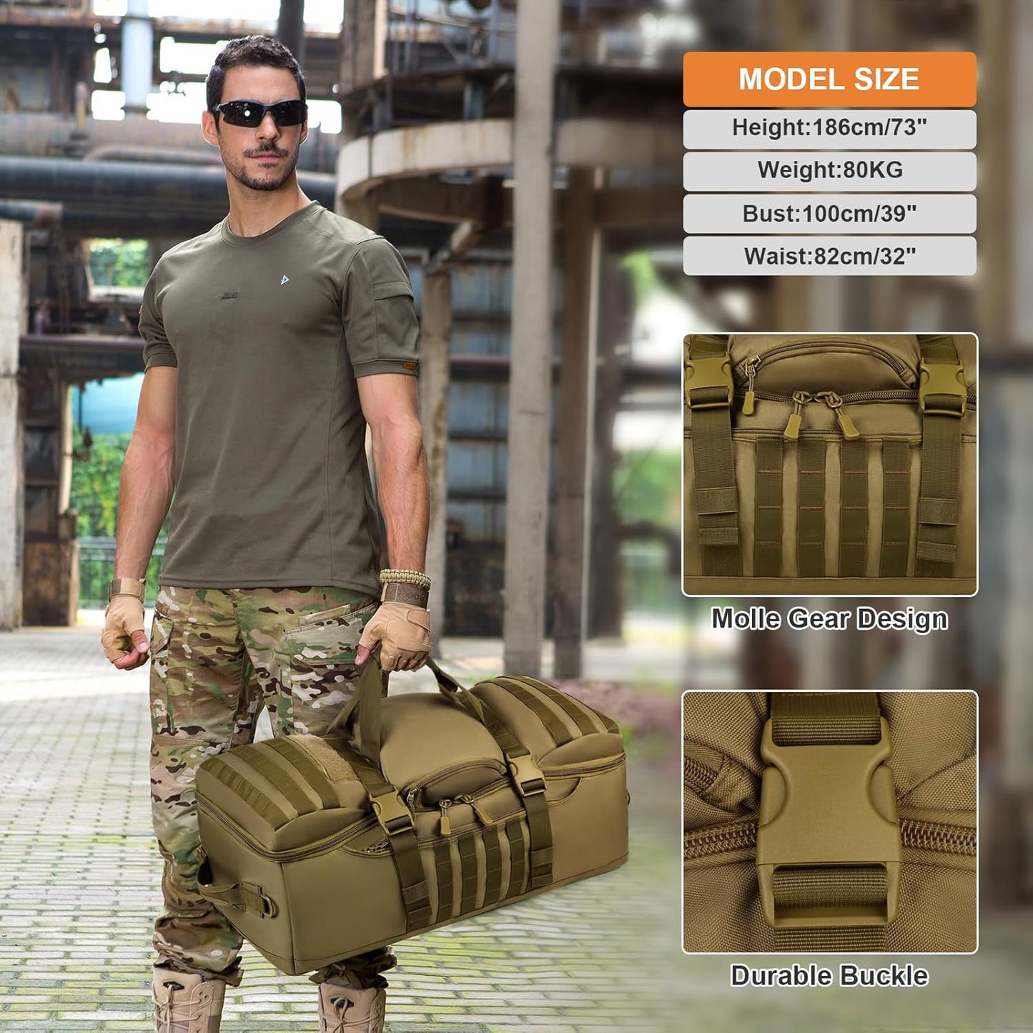 60L Tactical Military Backpack - Outdoor Assault Pack for Hunting, Camping & Travel