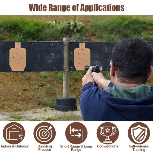20 Pcs Shooting Targets - 30x18in Tactical Targets Silhouette Cardboard for Shooting Range Practice Competitions Self-Defense Training