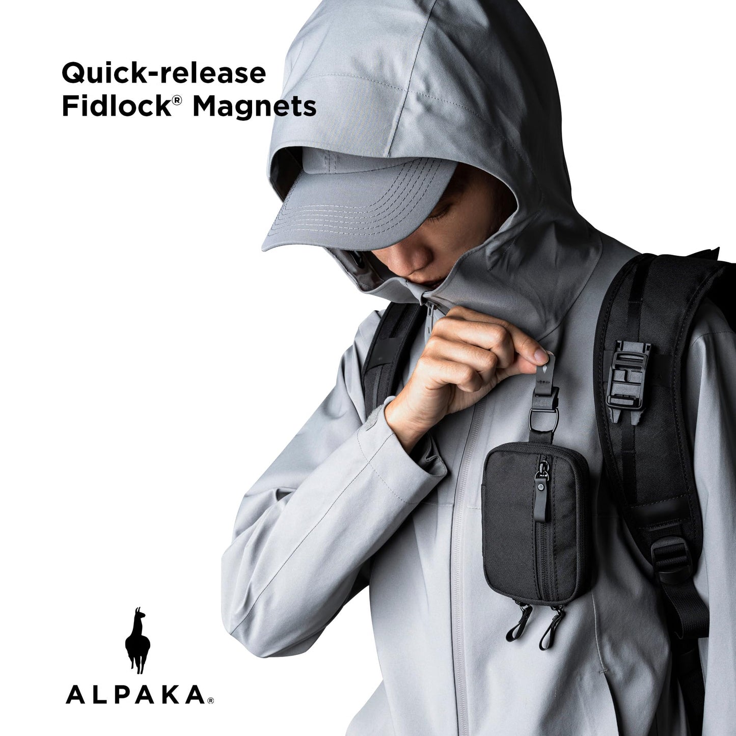 ALPAKA HUB Tactical Clip - EDC Gear Clips - MOLLE Accessories - Keychain Clip- Webbing Belt Clip with Locking Mechanism, Compatible with ALPAKA HUB Ecosystem