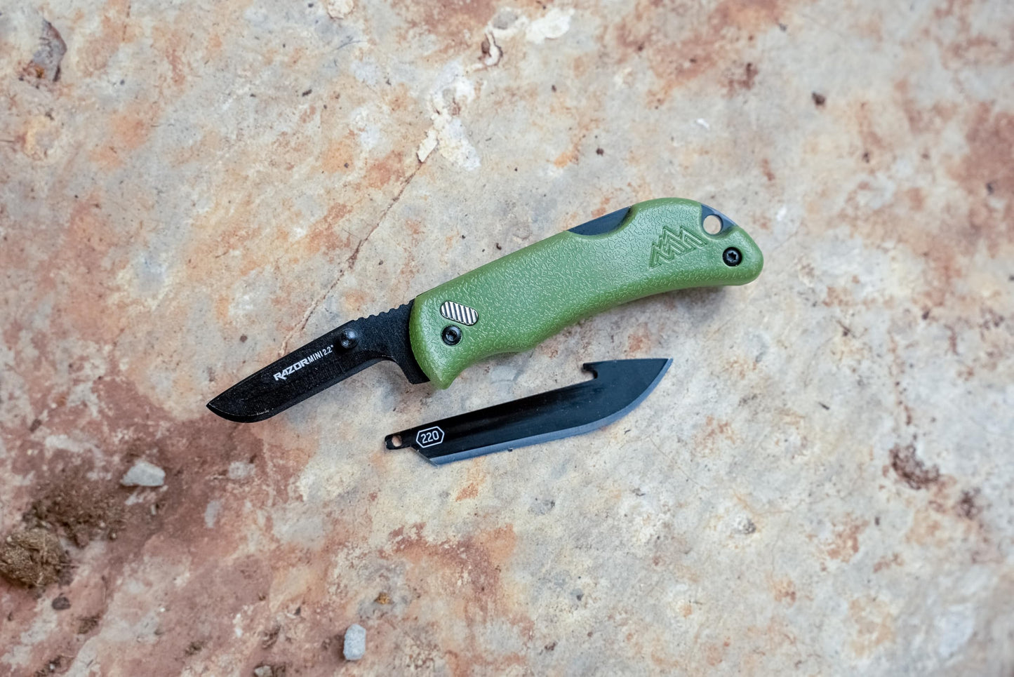 OUTDOOR EDGE Razor Mini Folding Pocket Knife - Compact 2.2" EDC with RazorSafe Replaceable Blades - Perfect Small Everyday Carry Knife for Men Women - Includes 2 Replaceable Drop Point Blades