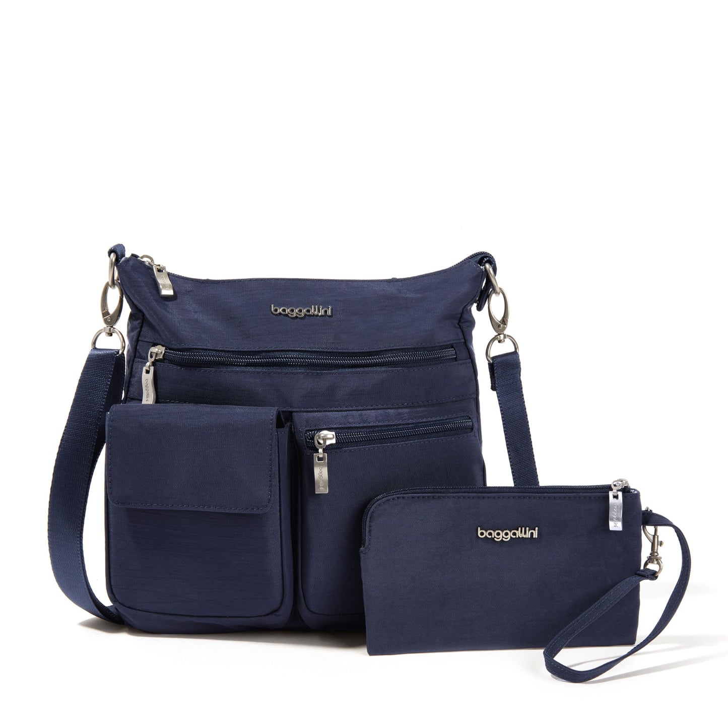 Baggallini Womens Modern Everywhere Slim Crossbody cross body handbags, French Navy, One Size US