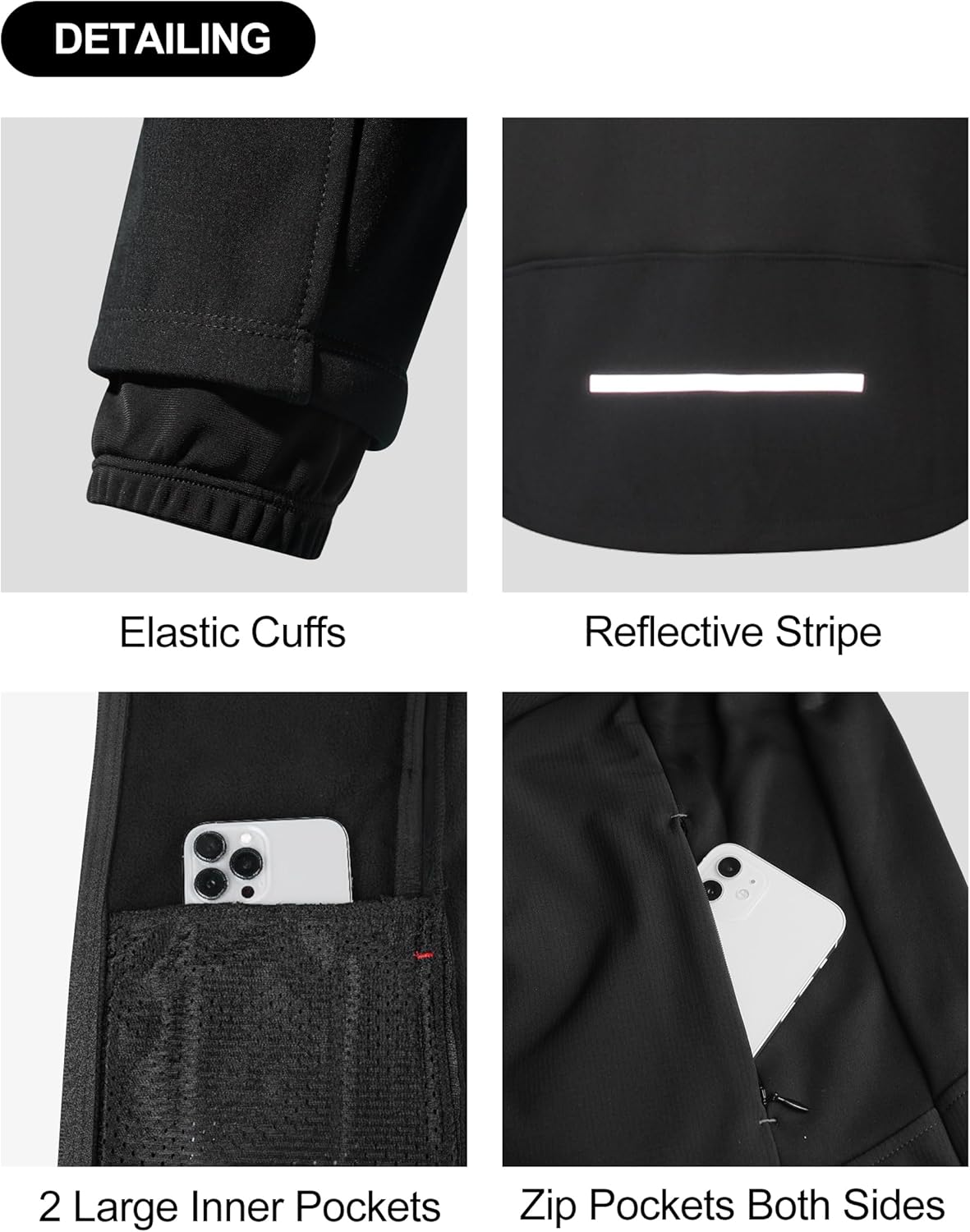 INBIKE winter softshell jackets for men, windproof and warm, ideal for cycling running hiking and other outdoor activities