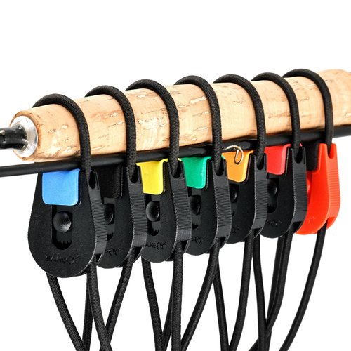 SAMSFX Fishing Rods Belt Quick Ties for Casting, Spinning & Fly Rods, 8PCS, 4 Colors Mixed