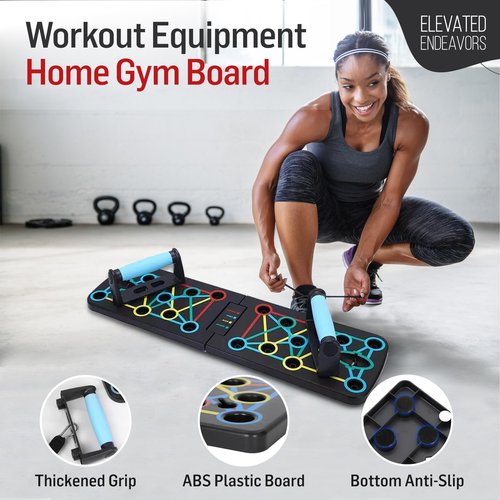 Elevated Foldable Push Up Board for Men & Women– Portable 9 in 1 Multi-Functional Push Ups Bars Push Up Handles for Floor for Men, Home Workout Equipment for at Home Exercise- Fitness Accessories