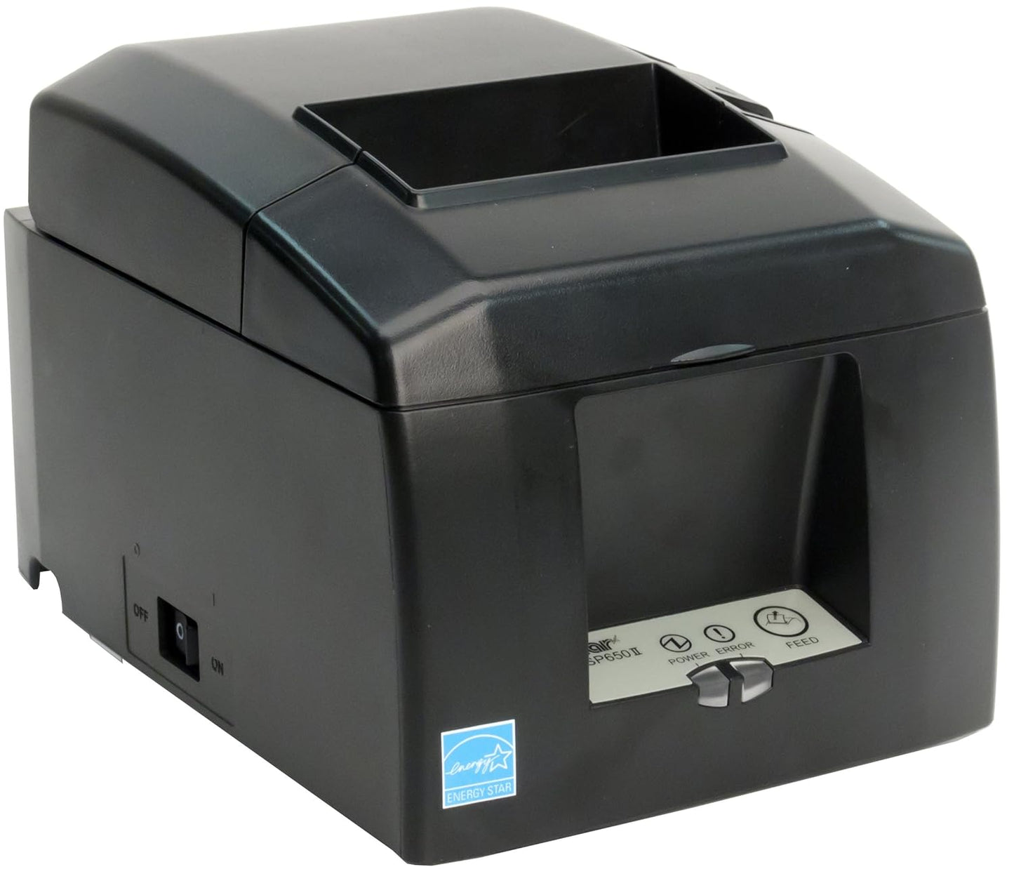 Star Micronics TSP654IIBi2 Bluetooth Thermal Monochrome Receipt Printer with Auto Connect for iOS, Auto-cutter, and External Power Supply - Gray