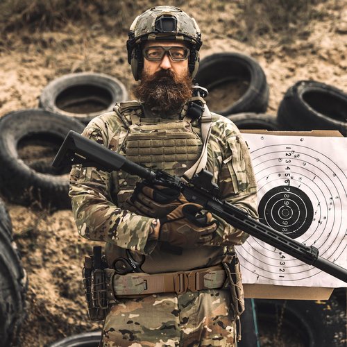 VOTAGOO Tactical Battle Belt with Quick Release Buckle MOLLE System, Heavy Duty Gun Holster Belt
