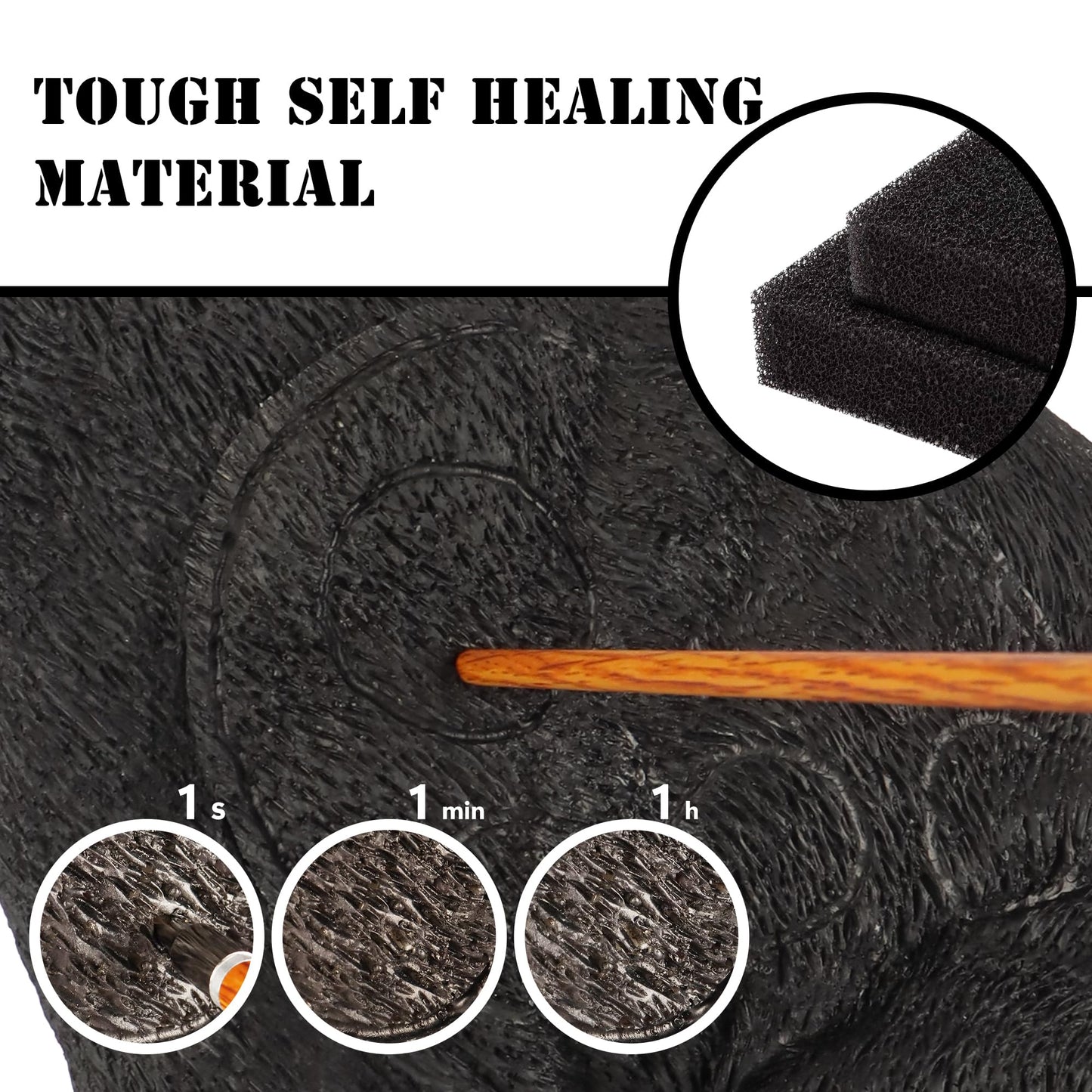 Archery Targets 3D Shooter Black Bear with Replaceable Core Insert and Ground Stakes for Targeting Practice