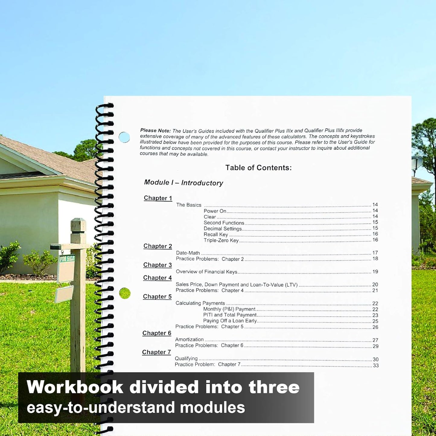 Calculated Industries 2128 Qualifier Plus Training Program Workbook for Qualifier Plus IIIx and IIIfx Real Estate Finance Calculators | 3 Modules: Basic, Comprehensive, Intro to Commercial Investment