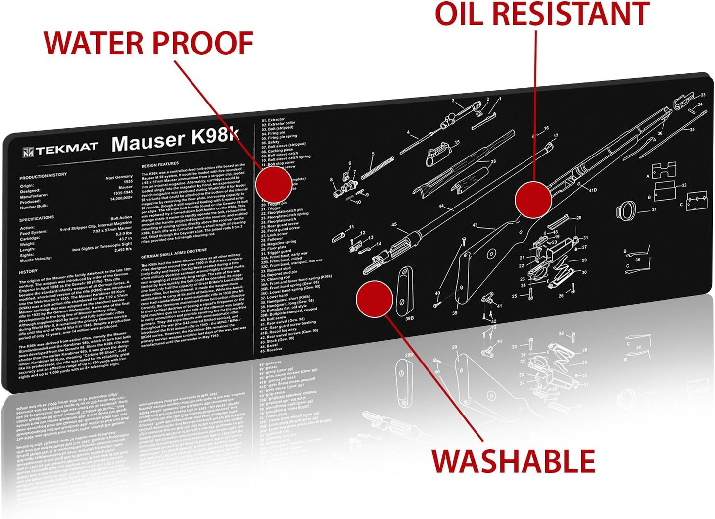 TekMat Gun Cleaning Mat for use with Mauser K98