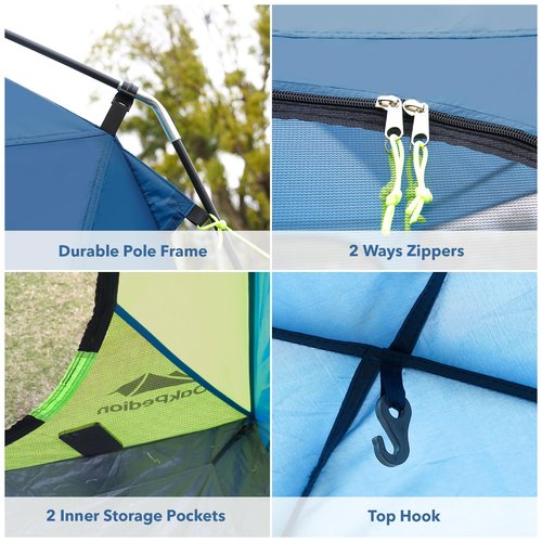 OakPedion 10 X 10ft Screen House Room for Camping, Screened Mesh Net Wall Canopy Tent, UPF 50+ Screen Tent with Floor for Patios Outdoor Camping Activities