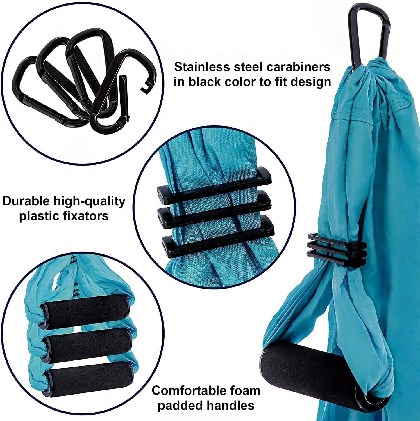 Aerial Yoga Swing Set - Hammock Hanging Swing - Sling Inversion Fly Kit - Antigravity Yoga Sling - Suspension Trapeze