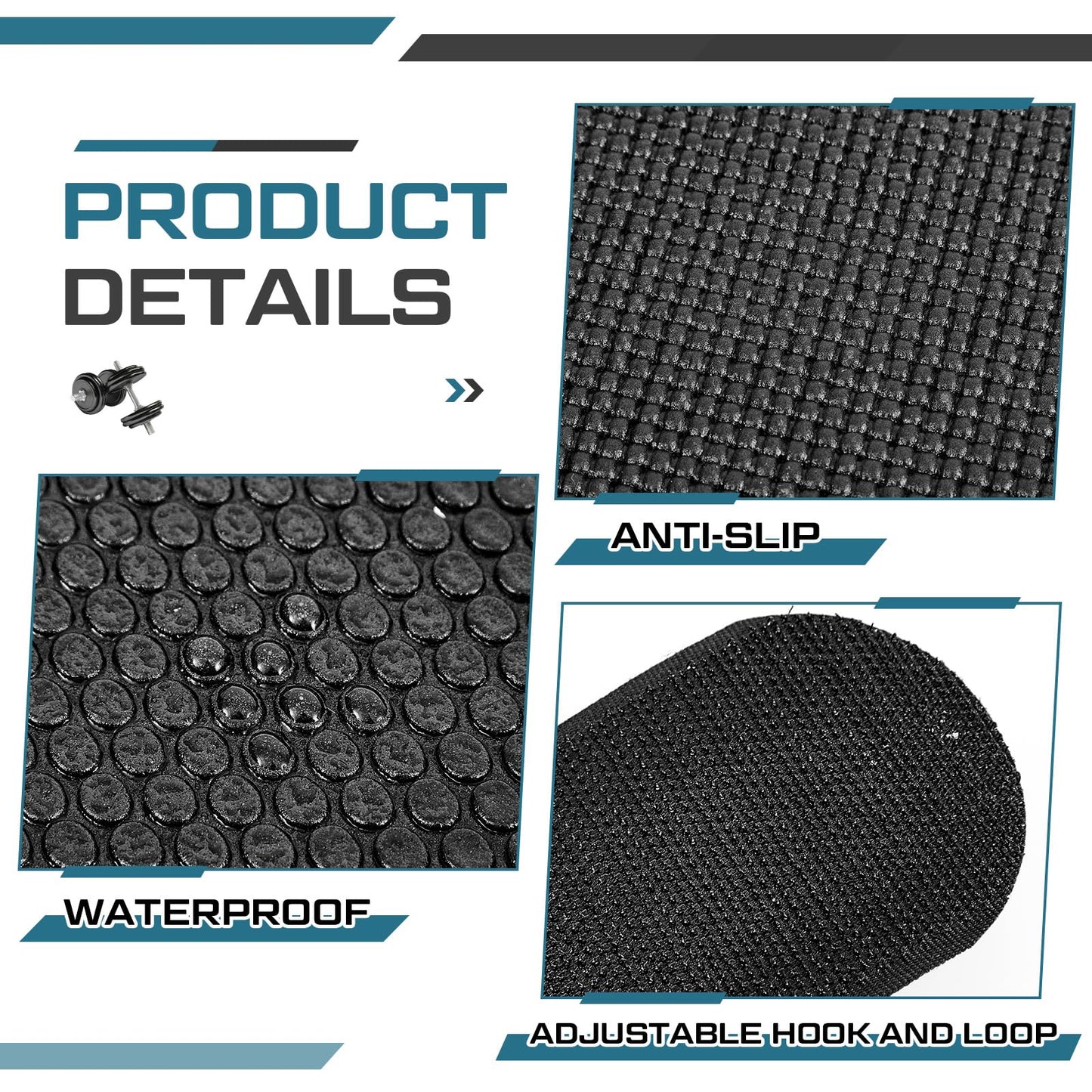 Foilswirl Thick Elliptical Mat with 4 Pcs Elliptical Pedal Straps for Under Desk Elliptical Machine, Ellipse Non Slip Mat, Ellipse Leg Exerciser Machine Pedal Strap for Home Fitness, Enhance Stability