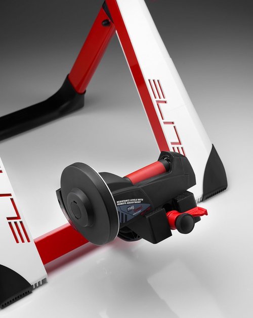 Elite Novo Force Trainer, Magnetic Resistance Bike Trainer, 8 Levels, Novo Force, for Wheel Sizes 24-29 inches, White