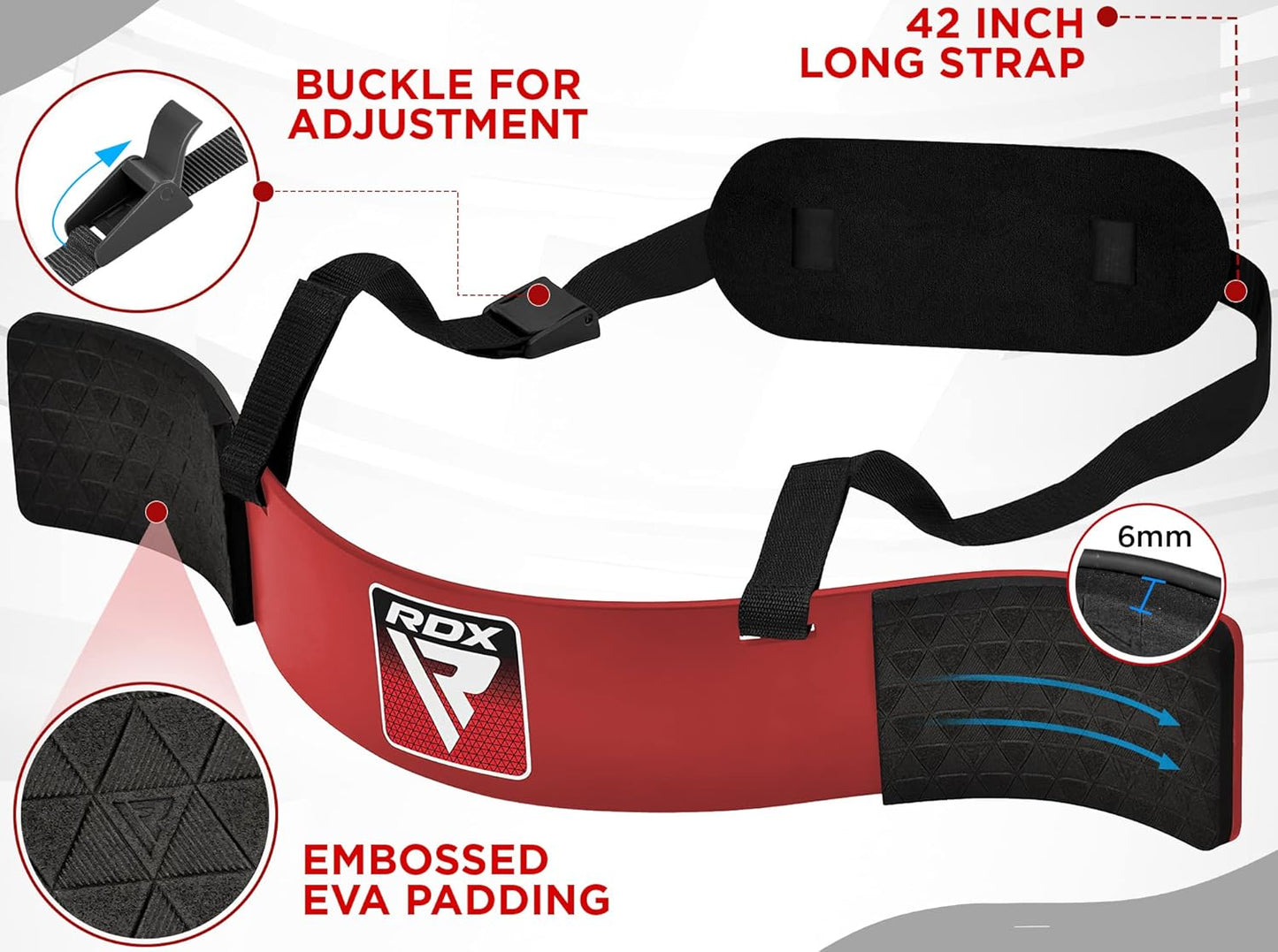 RDX Arm Blaster Biceps Triceps, 23” Aluminum Fitness Curl Support Isolator, Weightlifting Muscle Gains Big Arms Extension Builder, Adjustable 42” Strap, 6MM Neck Pad, Curved Design, Thick Padding