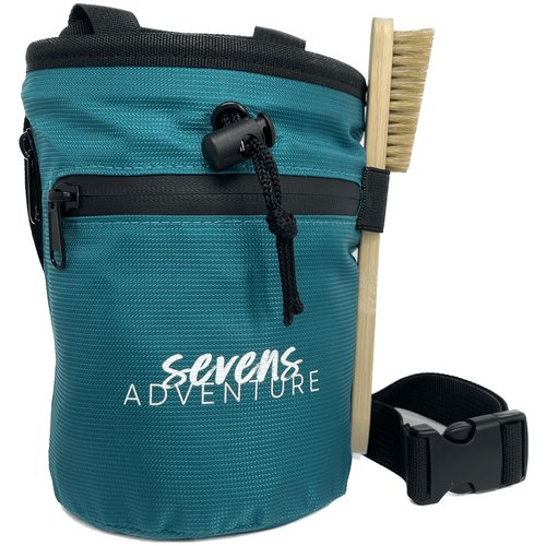 Chalk Bag for Rock Climbing with Climbing Chalk Brush, Quick Clip Belt Rock Climbing Chalk Bag with 2 Pockets & Key Clip - Wide Opening & Secure Closure Climbing Chalk Bags - Chalk Bag Bouldering
