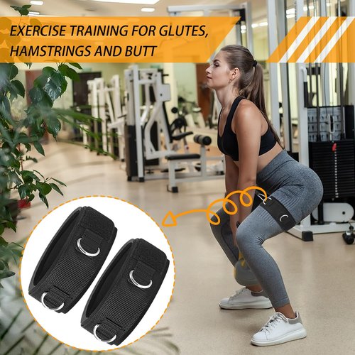 SYIGICE 2D Ring Thigh Strap, High Leg Lift Fitness Exercise Accessories, Adjustable Running Football Training Rope Taekwondo Training Band 1 Pair