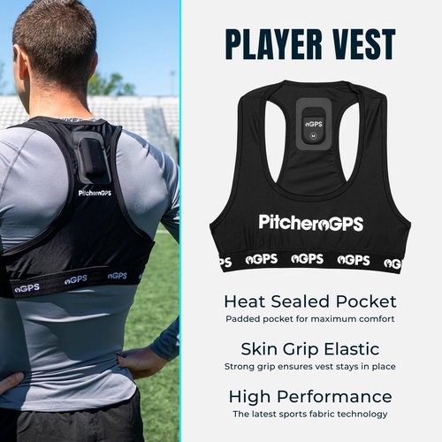 PitcheroGPS Soccer Player Tracker Bundle – (Adult Medium) | GPS Sports Vest Includes 12-Month Subscription | Soccer Training Equipment for Performance & Fitness Tracking