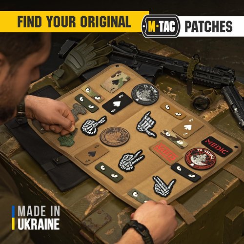 M-Tac Morale Patches - Embroidery Skeleton Hand - Skull Ghost Skeleton Finger - Morale Badge for Tactical Military Army Gear with Hook Fastener (Shooter)
