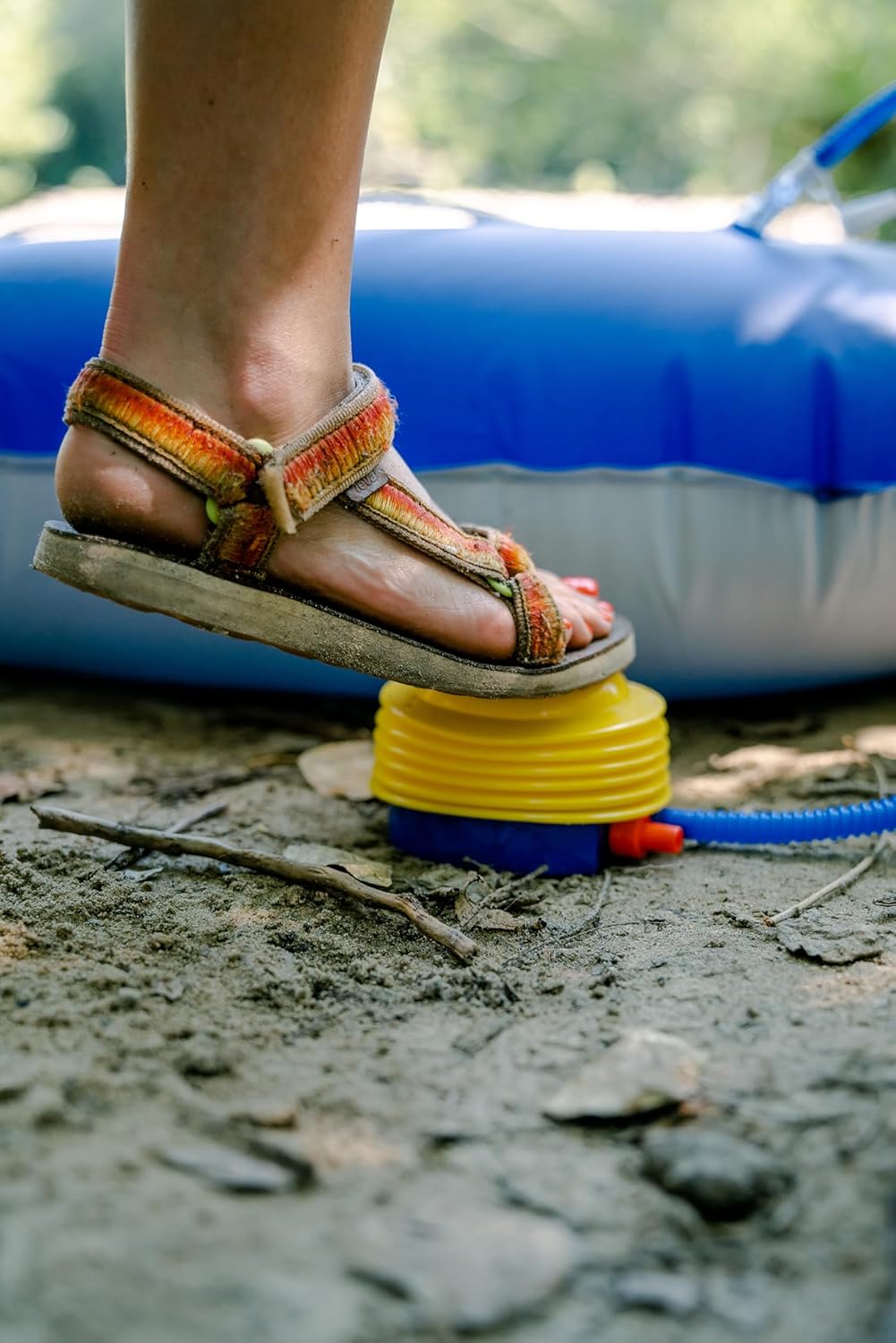 Stansport Bellows Style Foot Pump (430) yellow