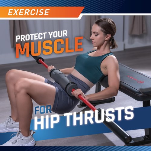 MARCY Barbell Pad Squat Pad, Great for Weightlifting, Lunges and Hip Thrusts, Comfortable Foam Sponge Pad Provides Cushion to Neck & Shoulders While Strength Training MT-7SAK