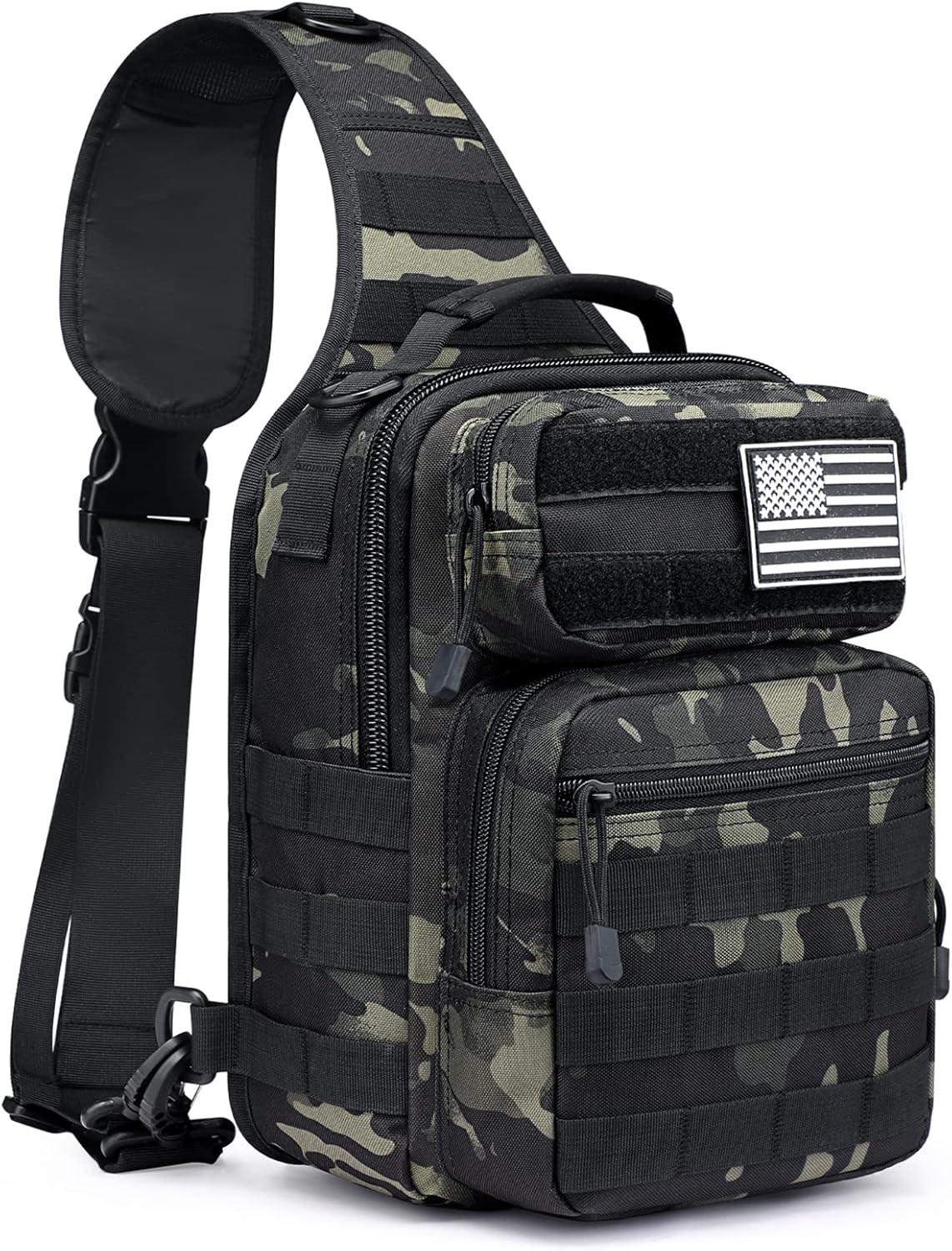 G4Free Tactical Sling Bag Backpack Military Rover Shoulder Sling Pack Molle EDC Small Crossbody Chest Pack