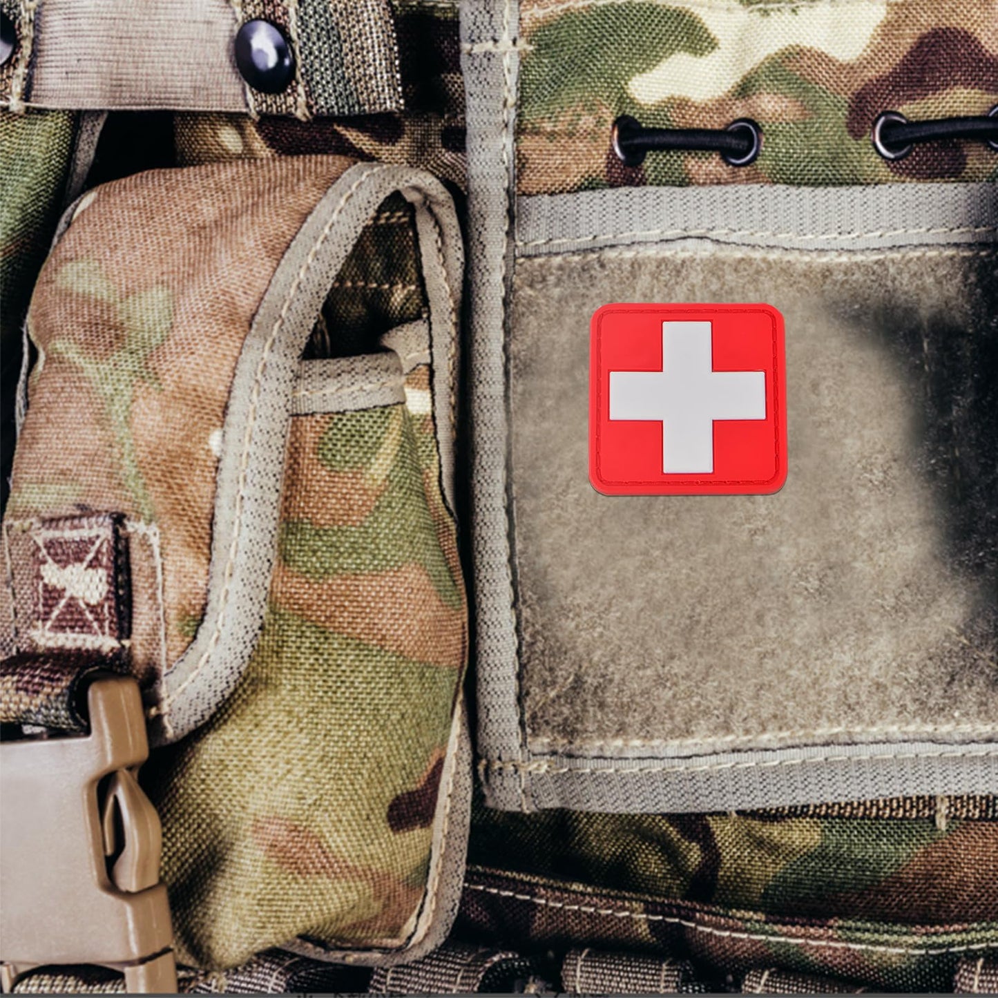 FORWOMLM 10pcs Medic Red Cross Patches First Aid Morable Patch Armband Tactical Military Bag Accessories for IFAK, EMS, EMT Trauma Pouch, Nurse Doctor Emergency Logo