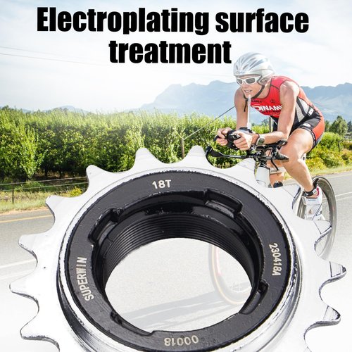 MAKELEN Single Speed Bike Freewheel 18T Compatible with 1/2'' x 1/8'' Bicycle Freewheel Threaded Type Freehub Replacement Parts