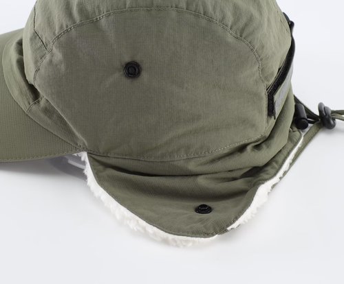 Connectyle Men's Sherpa-Lined Baseball Cap Water-Resistant Winter Hat Reflective Adjustable Sports Hat Light Army Green