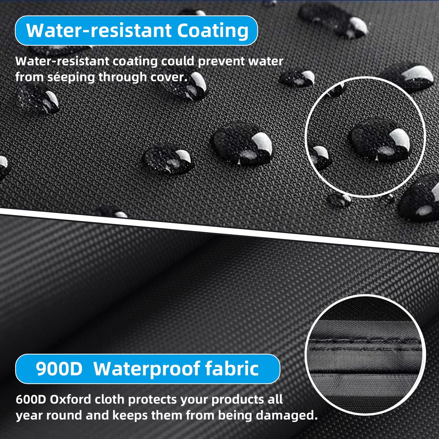 Adult Tricycle Cover/Electric Trike Cover, 600D Heavy Duty Oxford Cloth Tricycle Cover, UV Protection & Windproof, Waterproof Recumbent Trike Cover Replacement,includes 1 x adjustable Straps (Black)