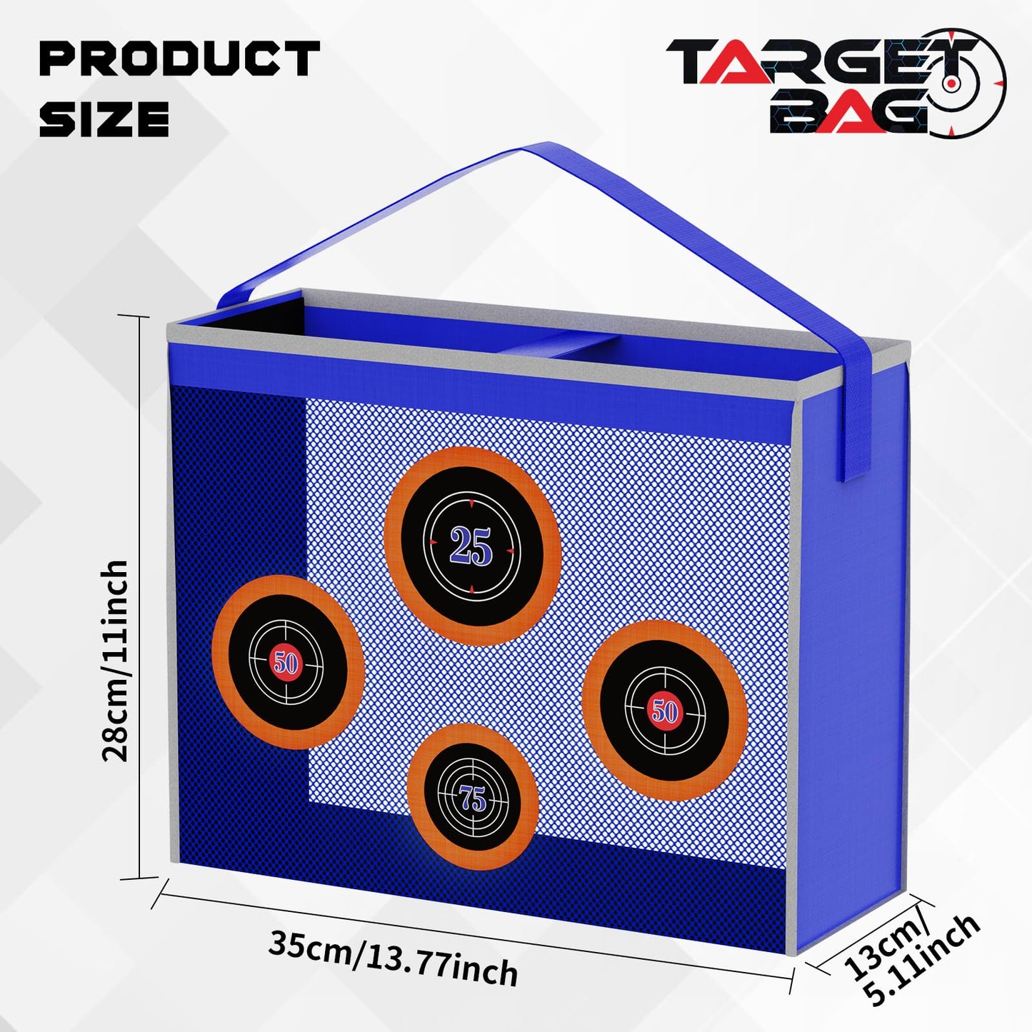 Foam Blasters Portable Practice Target Bag Storage Carry Target Pouch for Nerf Guns N-Strike Elite/Mega/Rival Series