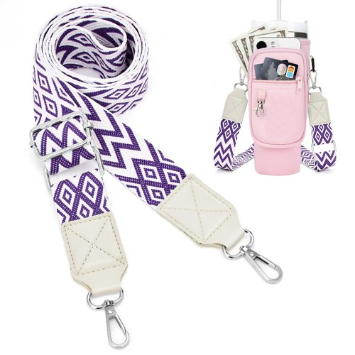 LOKASS Strap for Stanley Cup Holder, Purse Canvas Strap Replacement Crossbody Handbag Stanley Bag Shoulder Strap Adjustable - style4