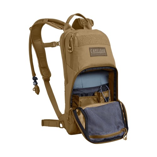 CamelBak M.U.L.E. Tactical Hydration Backpack with 100oz/3L Mil Spec Crux Reservoir Bladder - MOLLE, Coyote