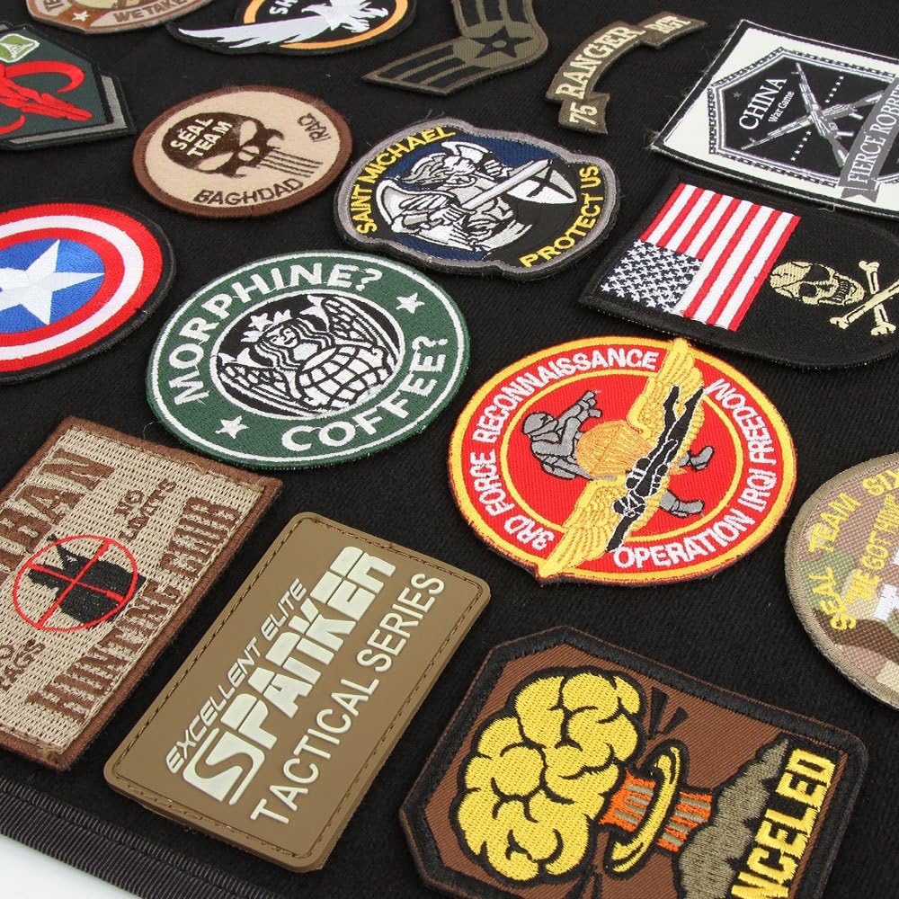 EXCELLENT ELITE SPANKER Tactical Patchs Display Board Foldable Military Patch Holder Panel (Black, S)