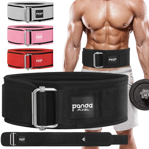 Weight Lifting Belt, PIXEL PANDA Self-Locking Weightlifting Belt, Weight Lifting belts, Premium Gym Belt for Men and Women, Professional Powerlifting Belt for Workout Fitness Squats Deadlifts Bodybuilding (Medium (29-34"/75-88CM), Black)