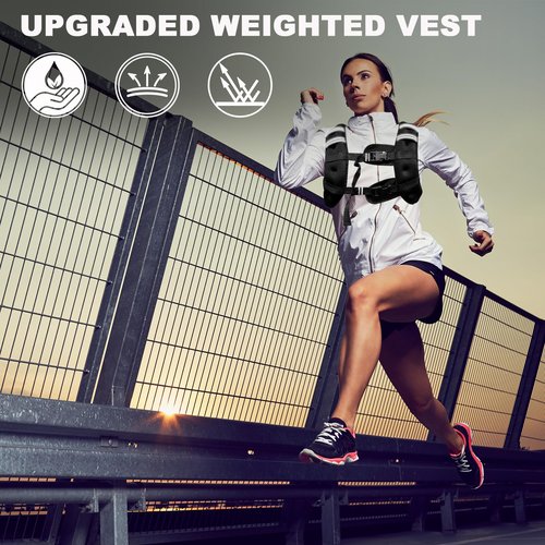 Power Guidance Weighted Vest for Men and Women, Upgraded Strength Training Weight Vests, Rucking Backpack with Weights, Weighted Workout Running Vest