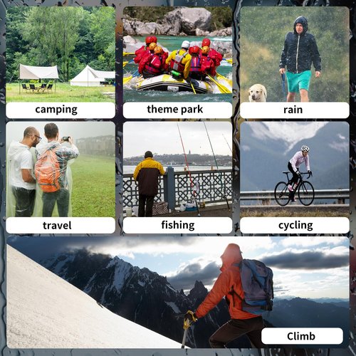 VUVEA Rain Suit For Men & Women Waterproof Heavy Duty Rain Gear Reflective Jacket & Bib Pants for Fishing Outdoor Work Raincoats
