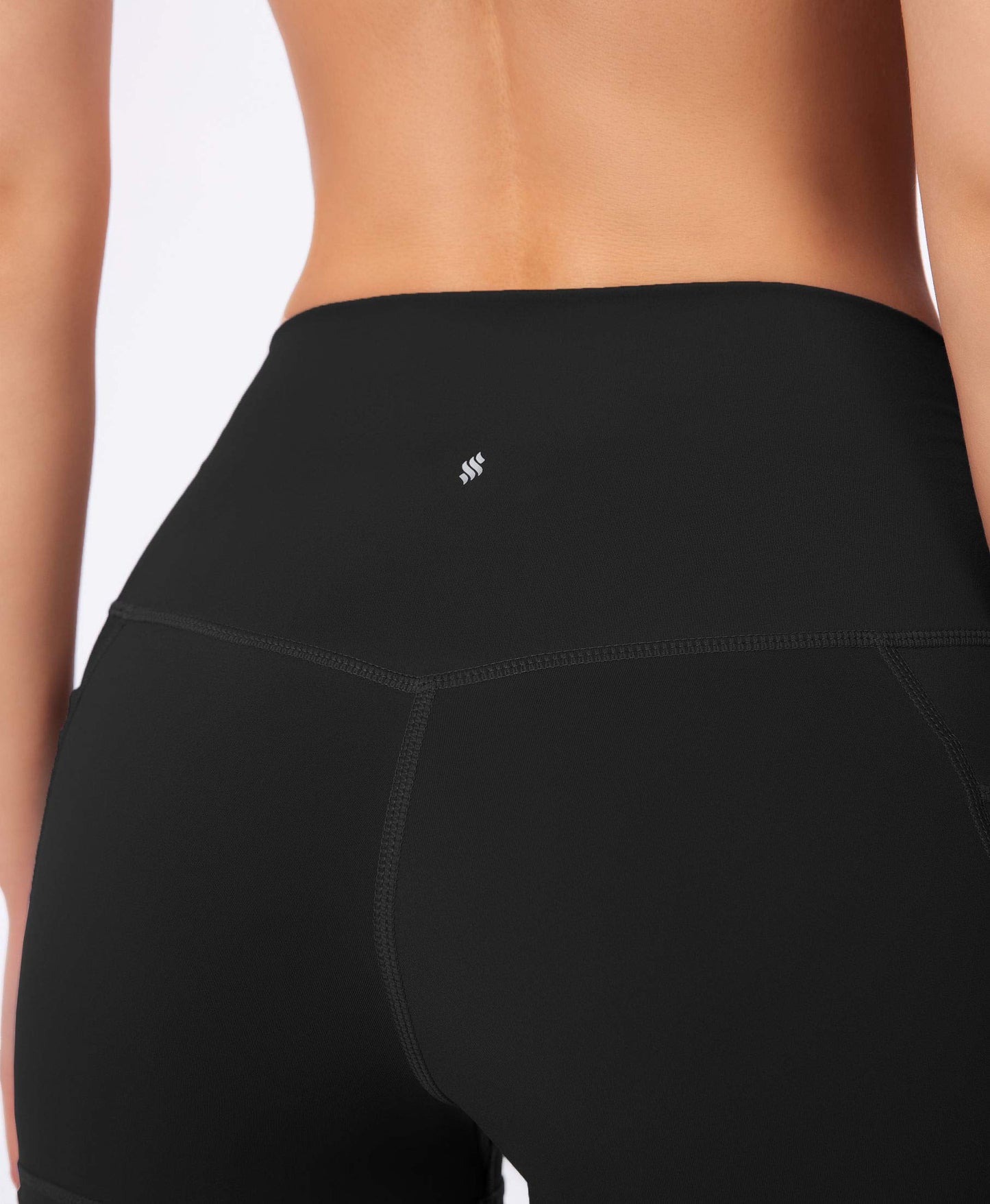 Soothfeel Women's High Waist Yoga Shorts with Side Pockets Tummy Control Running Gym Workout Biker Shorts for Women 5" /3"(3" Black, M)