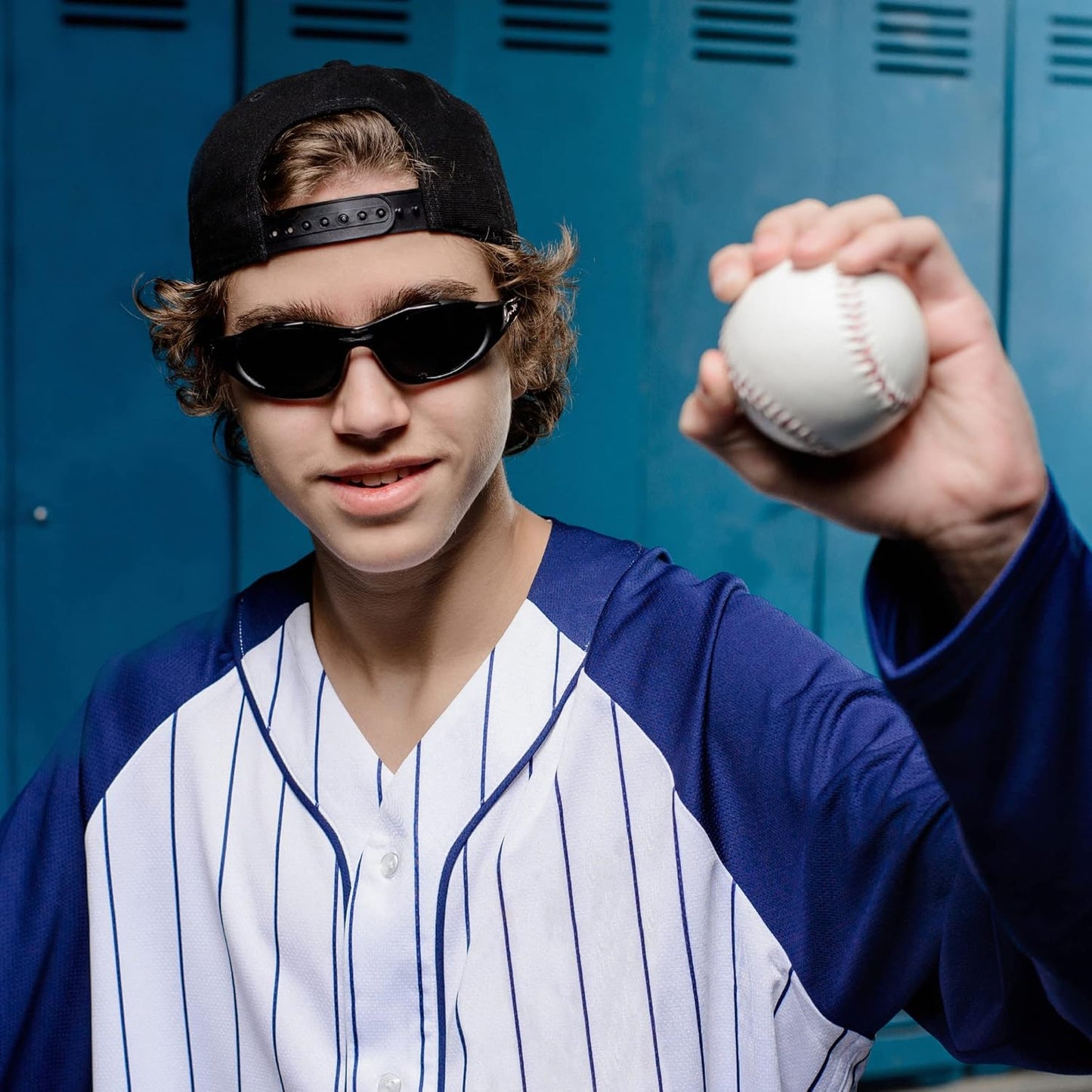 Polarized Youth Sports Sunglasses for Boys & Teens (Ages 8-16) - UV400 Baseball Wraparound