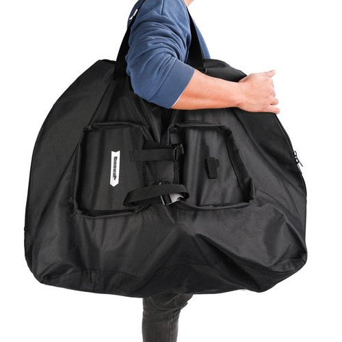 SUNELFFY Folding Bike Bag for 14-20inch Bicycle Carry Bike Bag for Brompton Travel Case Bike Transport Bag for Car Train Air Travel Portable, Black