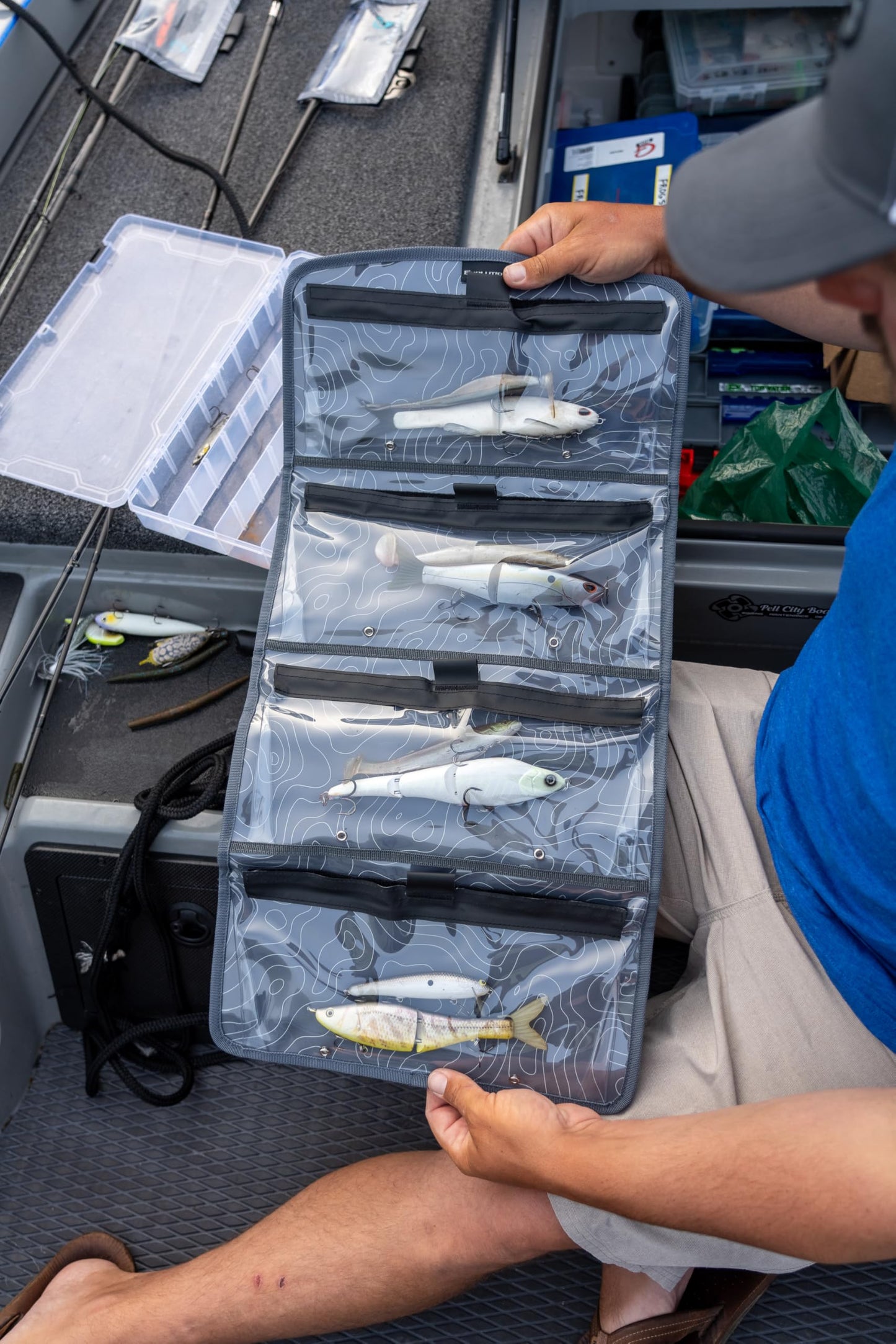 Evolution Fishing Big Bait Bag - 14 in., Roll-Up Lure Bag, Durable, Portable Storage for Large Baits & Gear