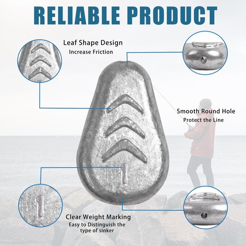 No Roll Sinker Fishing Weights No Snag Flat Inline Sinker Weights Slip Sinkers Weights for Surf Fishing Catfish Rigs Saltwater Freshwater (10pcs 1oz)