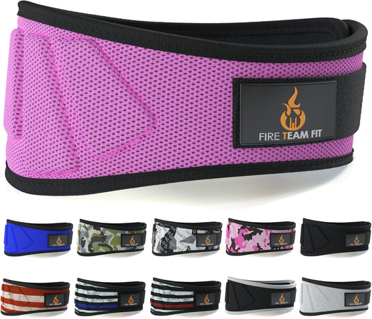 6-Inch Weightlifting Belt for Men & Women - Back Support for Squats & Deadlifts (Pink, XS 27"-32")