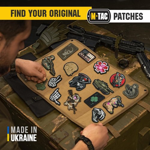 M-Tac Morale Patches 3D PVC - Tactical Patches for Vest, Backpacks, Hats Us Army Skull Patch -Tactical Patch Military Hook Fasteners FPV Operator (Black)