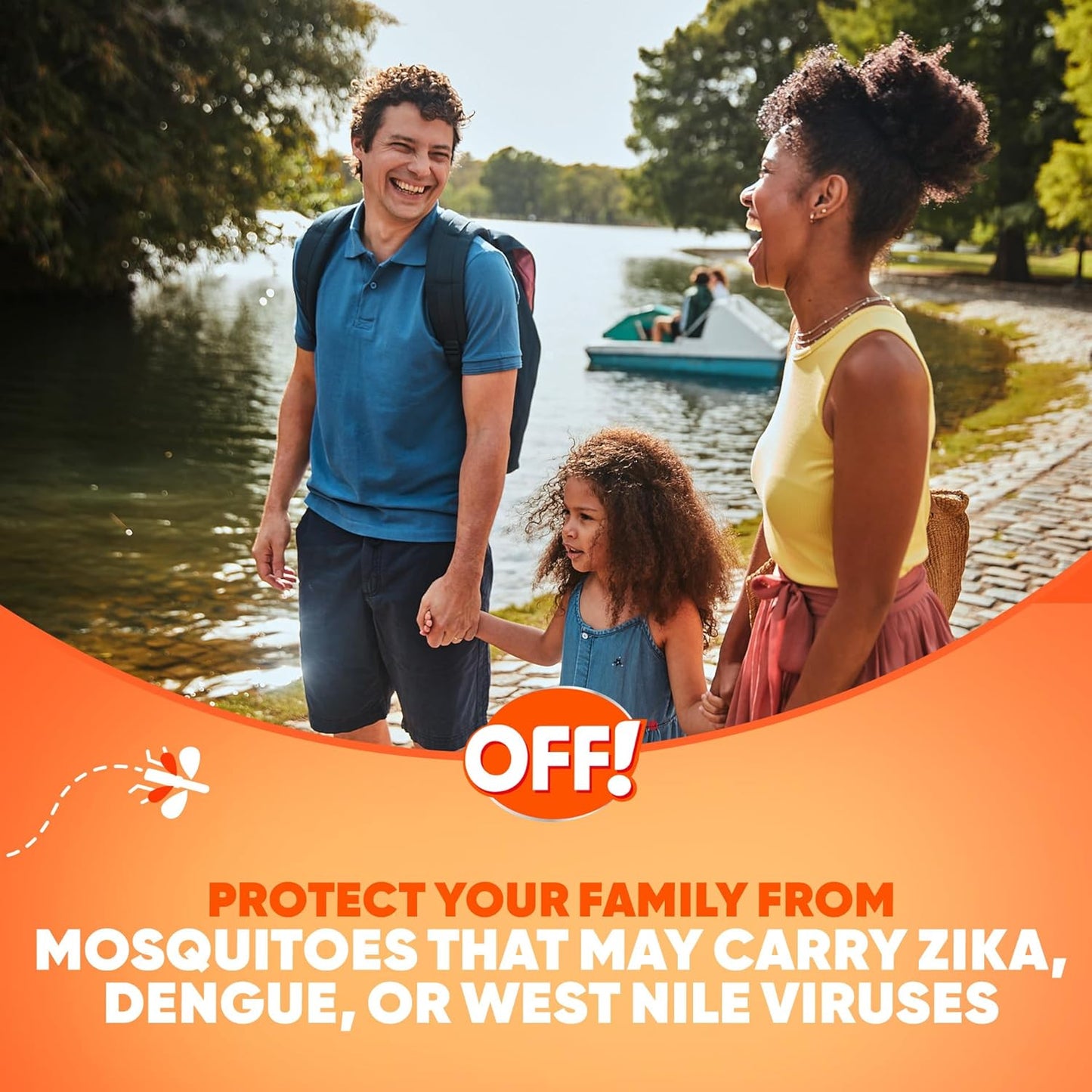 OFF! Family Care Mosquito, Tick, and Insect Repellent Spritz, Bug Spray Containing 7% DEET, Unscented Repellent with Aloe Vera Protects Against Mosquitoes, 9 Oz