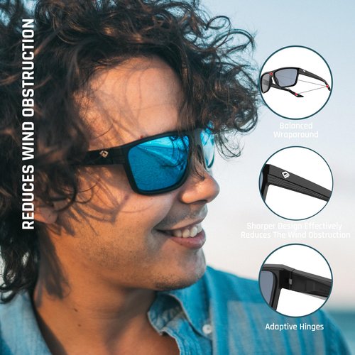 TOREGE Mens Women Sunglasses Polarized Sports UV Protection Wraparound Lightweight Sunglasses for Fishing Golf Driving Baseball NAUTILUS (C2)