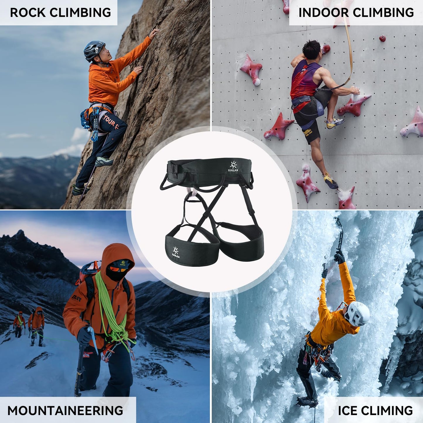 KAILAS Airo Rock Climbing Harness Roofing Harnesses Men Safety Harness for Construction Tree Climbing Mountaineering Harness