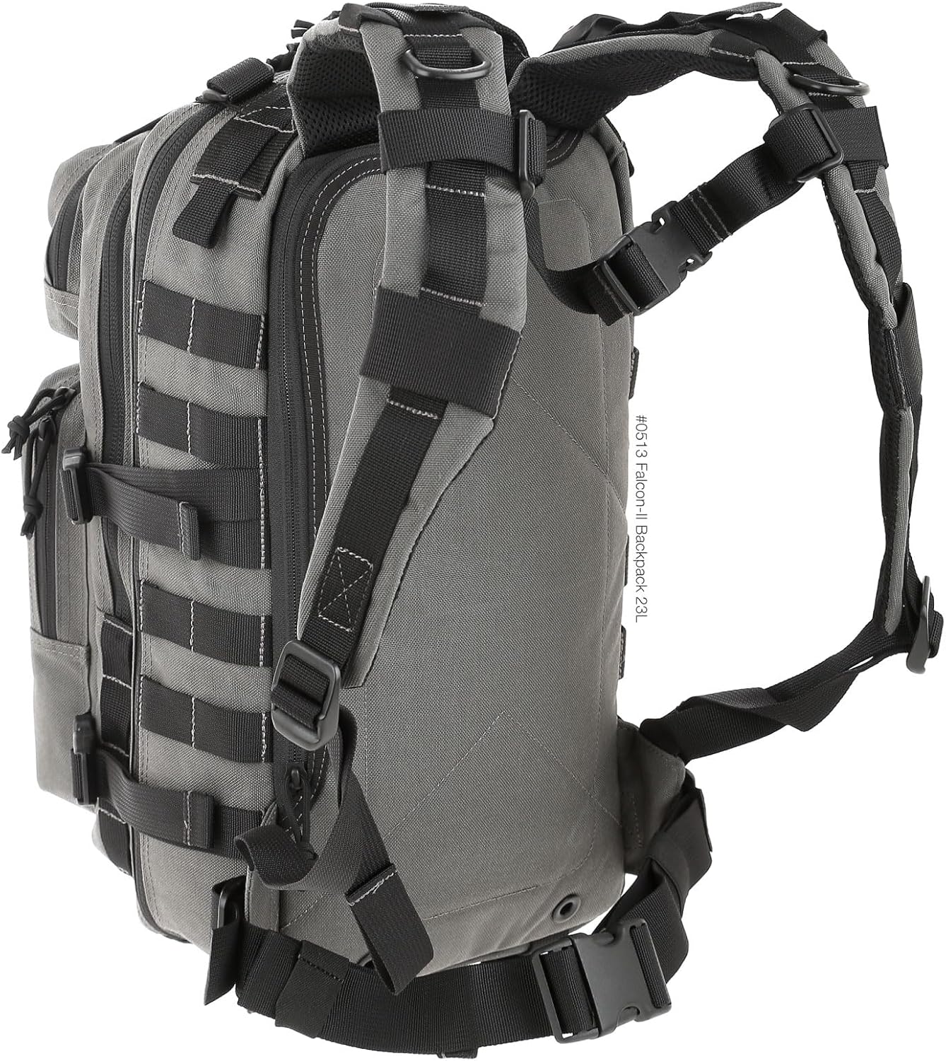 MAXPEDITION Falcon-II Backpack (Wolf Gray) 23L Tactical Backpack, Survival Pack, Bug Out Bag, MOLLE Compatible Go Bag Optimized for EDC & Military, 0513W